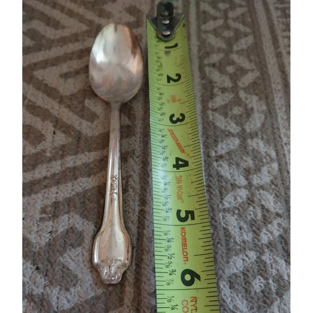 VTG International Silver Co. Set of 4 Dinner Spoons Unpolished 6